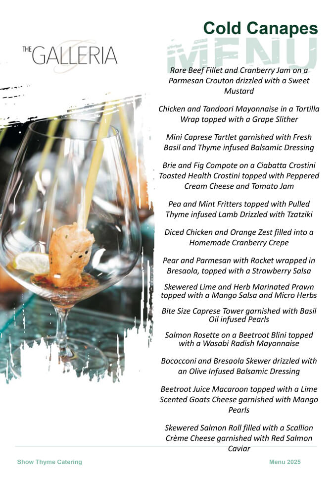Galleria 2025 Cocktail Packages