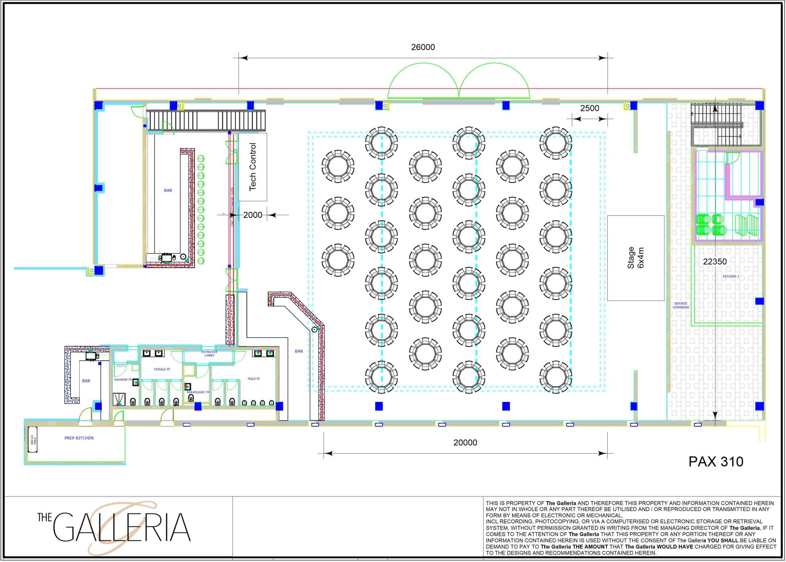 The Galleria - Arena Rounds Layout